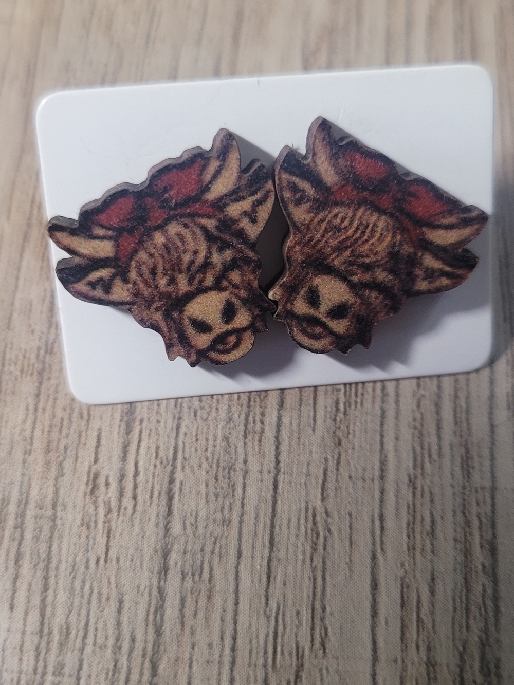 Highland Cow Stud Back Earrings
